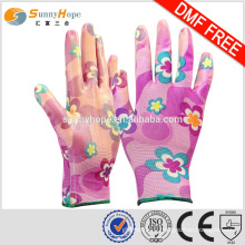 SUNNYHOPE 13gauge nitrile coated knit garden gloves